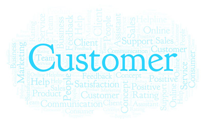 Fototapeta premium Customer word cloud.