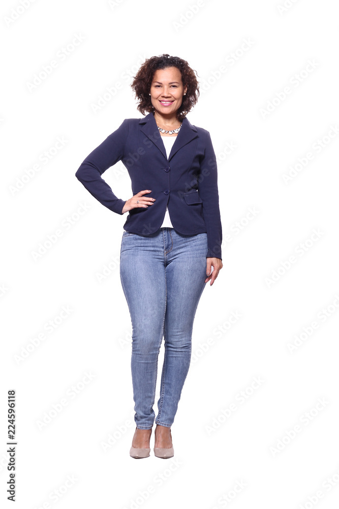 Canvas Prints Full body mixed race woman