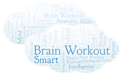 Fototapeta premium Brain Workout word cloud.