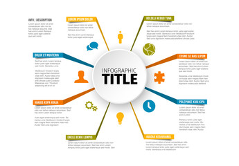 Infographic Layout with Colorful Ribbons