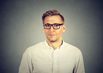 Handsome young man in eyeglasses
