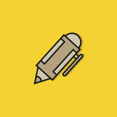 pencil icon on yellow background