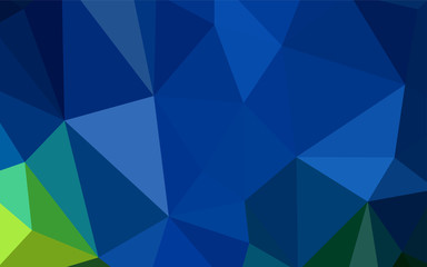 Dark Blue, Green vector low poly texture.