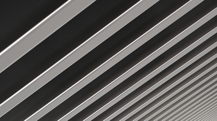 The abstract metal pattern background. 3D illustration.