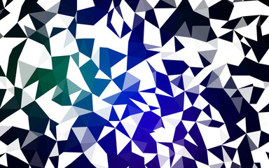 Dark Blue, Green vector abstract polygonal pattern.