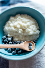 Rice blueberry oatmeal