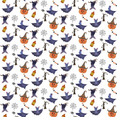Halloween pattern with bats