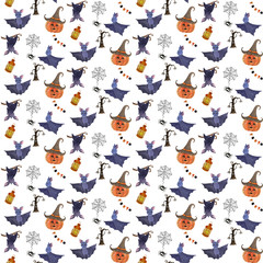 Halloween pattern with bats