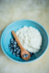 Rice blueberry oatmeal