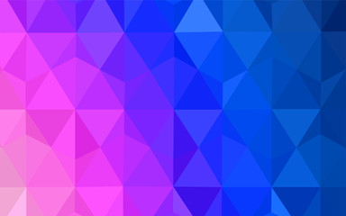 Obraz premium Light Pink, Blue vector polygonal background.