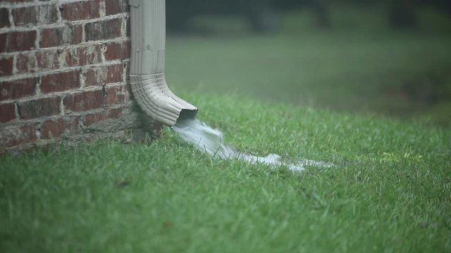 Gutter working during heavy rain