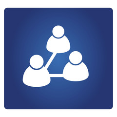 people network in blue background