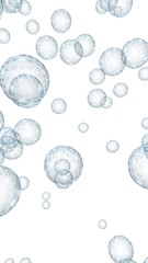 Ethereum economic financial bubble. Cryptocurrency 3D illustration. Business concept. Blue bubbles on a white background