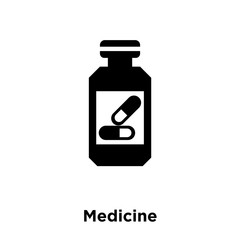 medicine icon vector isolated on white background, logo concept of medicine sign on transparent background, black filled symbol icon