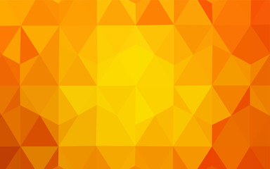 Light Orange vector triangle mosaic template.