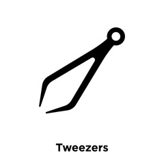 tweezers icon vector isolated on white background, logo concept of tweezers sign on transparent background, black filled symbol icon