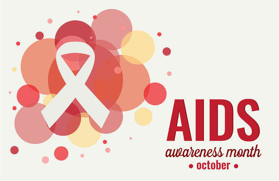 Aids awareness month card or background. vector illustration.