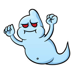 Ghost Cartoon Illustration.Vector colored illustration. Can used for printing on clothes, banners, posters, web design.