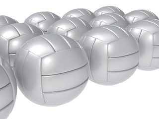 Volleyball Balls 3D rendering