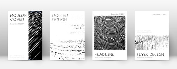 Cover page design template. Minimal brochure layout. Captivating trendy abstract cover page. Black a
