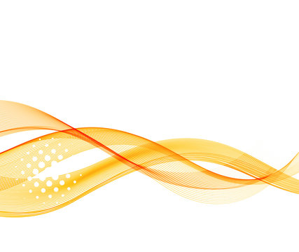 Abstract vector background with orange smooth color wave.