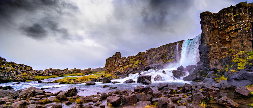 Oxarafoss,Thingvellir, National Park, Golden Circle, Iceland