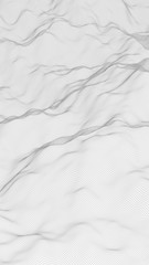 Abstract landscape on a white background. Cyberspace grid. Hi-tech network. 3d technology illustration