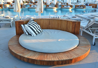 Trendy pool lounge