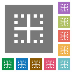 Inner borders square flat icons