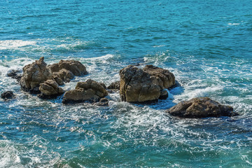 Fototapeta premium Rock and sea waves