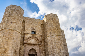Fototapeta na wymiar Castel del Monte, the famous and mysterious octagonal castle built in 13th century by Emperor Frederick II