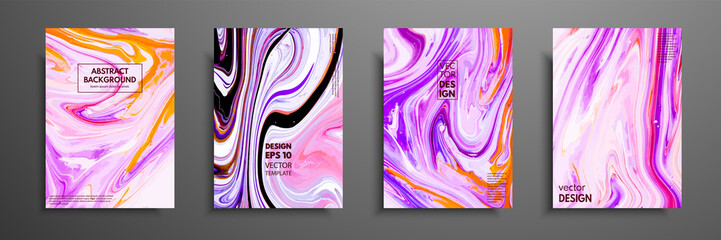 Mixture of acrylic paints. Modern artwork. Trendy design. Marble effect painting. Graphic hand drawn design for cover, poster, card, invitation, placard, brochure, flyer, etc.