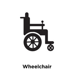 Fototapeta na wymiar wheelchair icon vector isolated on white background, logo concept of wheelchair sign on transparent background, black filled symbol icon