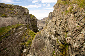 rocks in mountains with sky as background