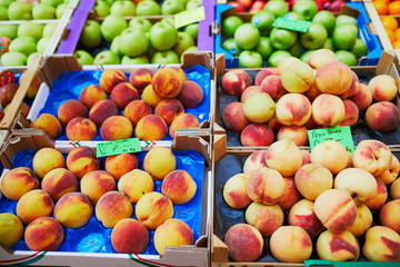Fresh organic vegetables and fruits on farmer market
