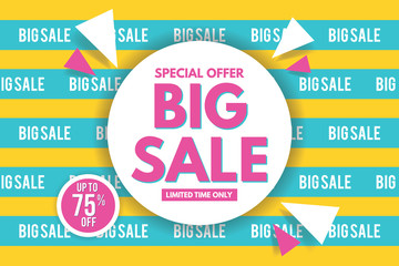 Big Sale Banner Template Design. Sale Banner.