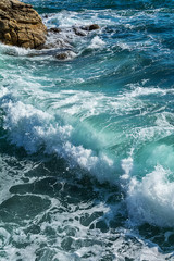Fototapeta premium Rock and sea waves