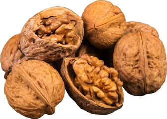 Group Of Walnuts - Isolated