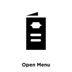 open menu icon vector isolated on white background, logo concept of open menu sign on transparent background, black filled symbol icon