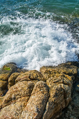 Fototapeta premium Rock and sea waves