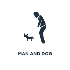 man and dog icon