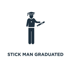 stick man graduated icon