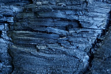 black texture of a charred wooden board