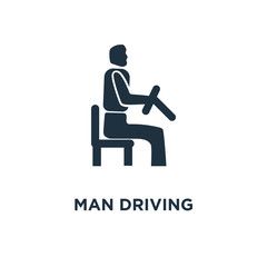 man driving icon