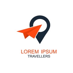 Travel agency vector logo template. Holiday logo template