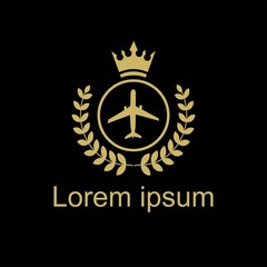 Luxury travel logo vector flat