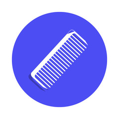 Comb icon in badge style. One of Barber collection icon can be used for UI, UX