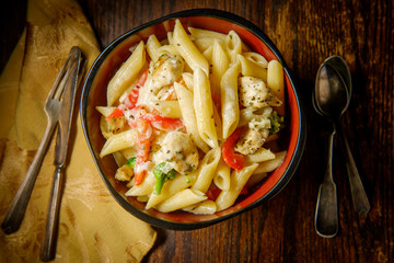 Chicken Alfredo Penne Primavera