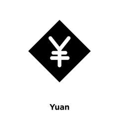 yuan icon vector isolated on white background, logo concept of yuan sign on transparent background, black filled symbol icon