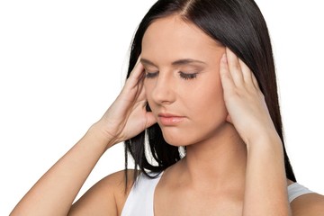 young woman suffering from a headache
